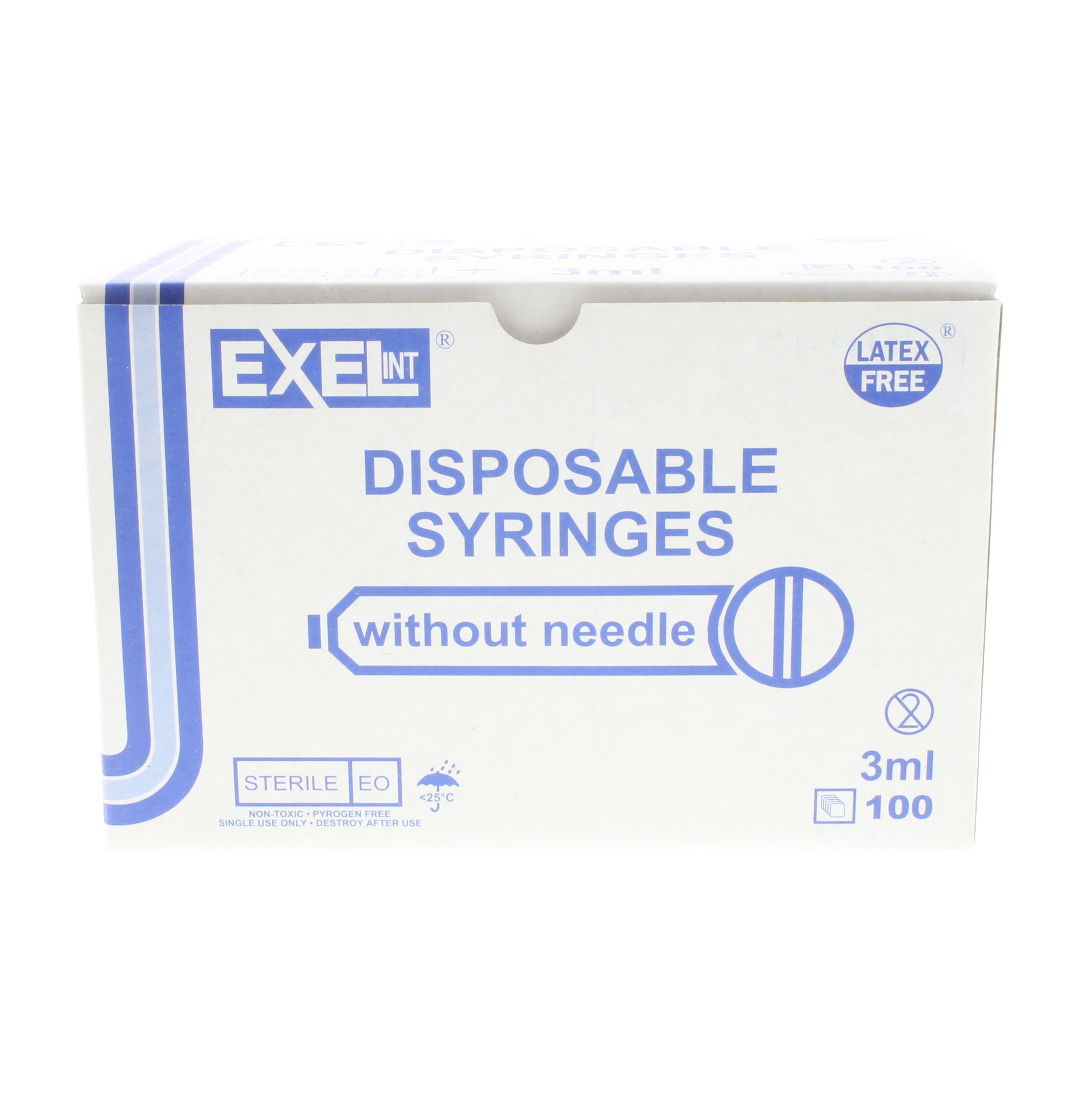 Exel 3cc Syringe (Luer-Lock) - Box/100